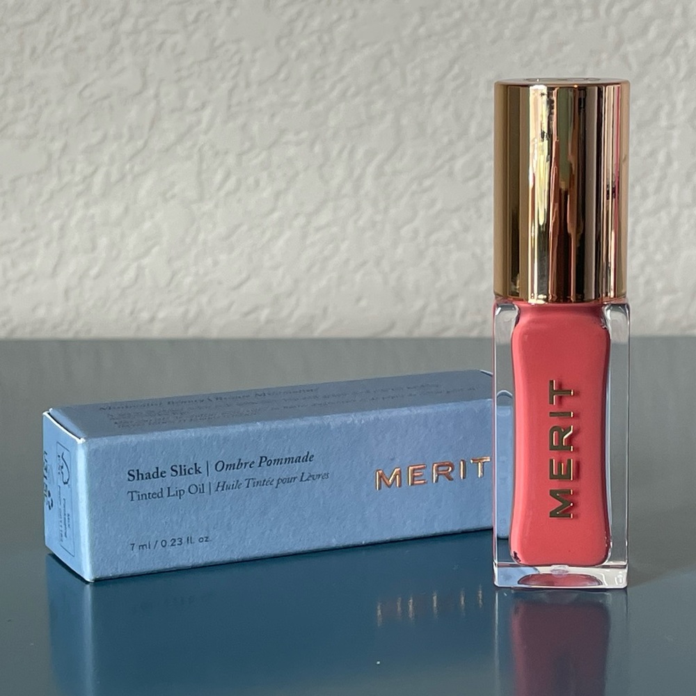 MERIT Shade Slick Tinted Lip Oil (Pink Beet)
